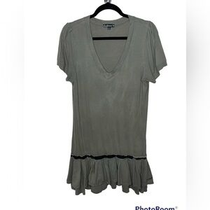 Ezekiel Vneck Distressed Green Dress Sz Large